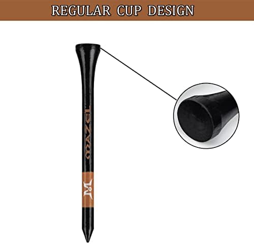 MAZEL Natural Wood/Bamboo Golf Tees 2 3/4 Inch & 3 1/4 Inch, Pack 50 or 120 - Image 5