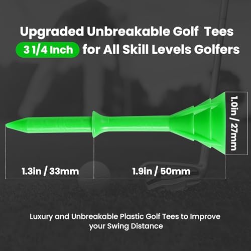 Unbreakable Plastic Golf Tees 3 1/4 Inch 20/40 Pack - Image 2