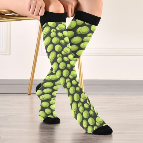White Baseballs Stitching Compression Sock - Image 3