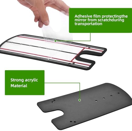 Golf Putting Mirror, 12.2"x5.7" Acrylic Alignment Putting Training Aids - Image 3