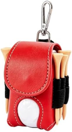 WCRAZYE Leather Golf Ball Bag Pouch by WCRAZYE