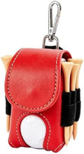 WCRAZYE Leather Golf Ball Bag Pouch by WCRAZYE
