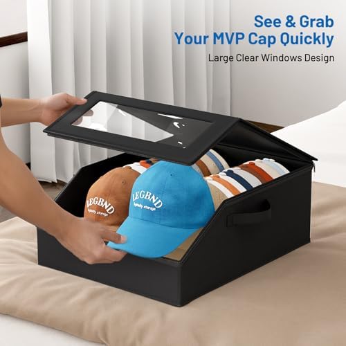 AOODA Sturdy Hat Storage for Baseball Caps, Holds up to 24 Caps Clear Hat - Image 4