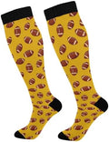 White Baseballs Stitching Compression Sock by Unknown
