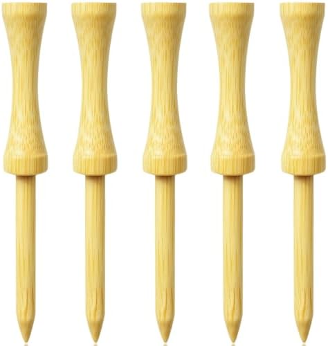 Step Down Golf Tees 2-1/8"or 2-3/4"or 3-1/4" 100 Count Wooden Golf Castle Tees by Zivisk