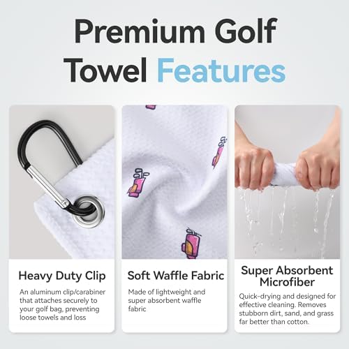 Mile High Life Fun Print Golf Towel 16x24in, Microfiber Waffle - Image 4