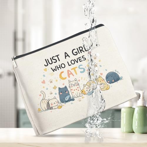 YeleY Cat Lover Gift Makeup Bag, Cute Cat Cosmetic Pouch - Image 7