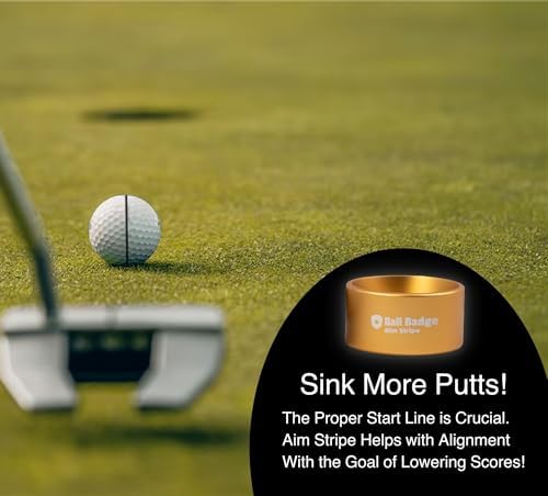 Aim Stripe, Golf Ball Alignment Tool, Full Metal, Training Aid - Image 3