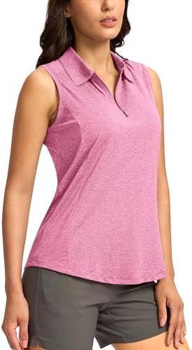 G Gradual Women's Golf Shirts Lightweight 1/4 Zip Collared Tank Top - Image 2