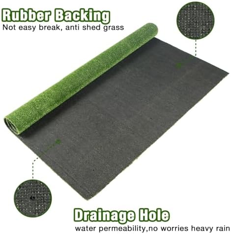 GLOBREEN Artificial Grass Pad for Dogs Potty, 4FTX6FT Pets Fake Grass Pee Pads - Image 3