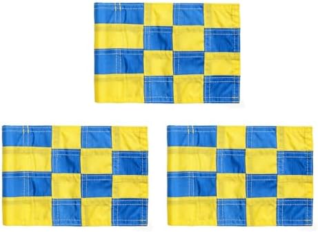 AZCOVER 3 Pack Checkered Golf Flag 8x6 Inch by AZCOVERFLAGS