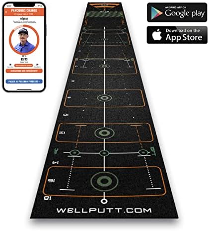 WELLPUTT - Golf Putting Training Mat - 13ft Black - Image 2