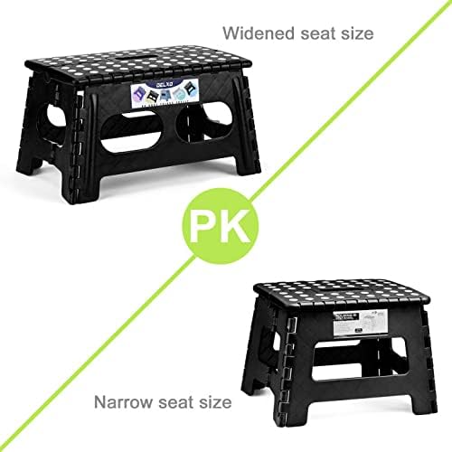 Delxo Folding Step Stool 9 inch, 300Lbs Extra Wide Step Stool - Image 2