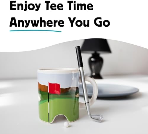 Kikkerland Putting Golf Mug – Fun Desktop Golfing Set - Image 2