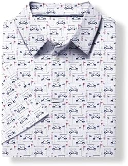 ZITY Men's Golf Shirts Short Sleeve Print Patterns Casual Collared Polo - Image 7