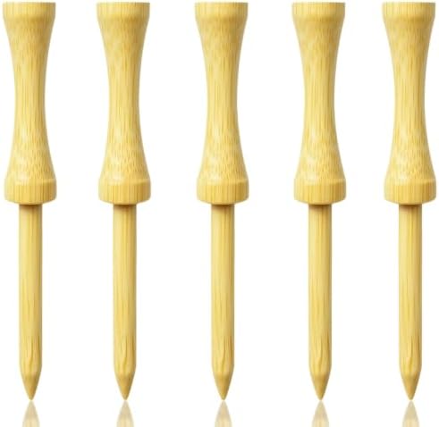 Step Down Golf Tees 2-1/8"or 2-3/4"or 3-1/4" 100 Count Wooden Golf Castle Tees by Zivisk