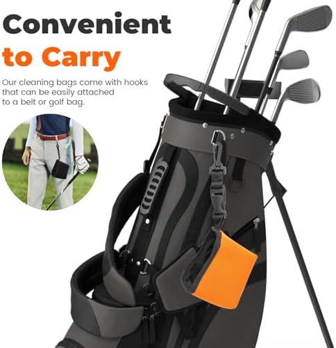 LELE LIFE 2 Pack Golf Ball Cleaner Washer, Wet & Dry Use, Portable Club Cleaner - Image 5