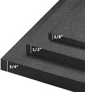 American Floor Mats - Horse/Stable Mats - Heavy Duty Stall Mats - Thick, Durable Rubber Flooring Solid Black 1/2" Thick - 4' x 10' Mat