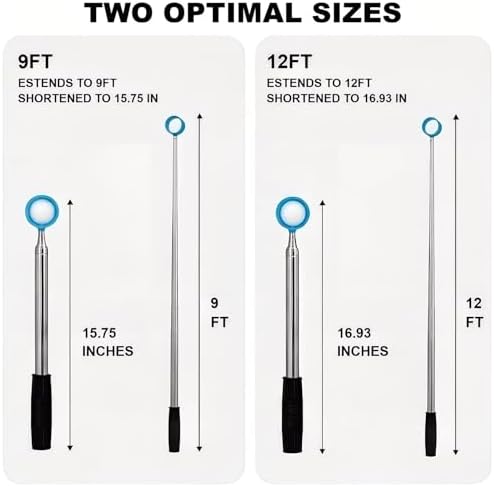 Golf Ball Retriever Telescopic 12Ft/9Ft, Press & Lock Grabber - Image 5