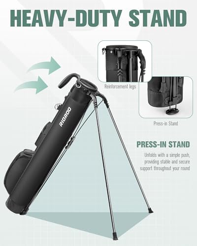 Golf Stand Bag, Lightweight Par 3 Golf Bag Holds Up to 7 Clubs - Image 4