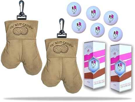 Nut Caddy Golf Ball Holder for Men Includes Shocker 69 by ScaleWearDesign