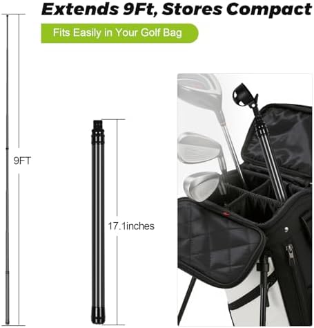 9FT Carbon Fiber Telescopic Golf Ball Retriever, Ultra Lightweight - Image 3