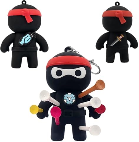 FAR&STRAIGHT Ninja Golf Tee Holder | Interchangeable Plugins | Funny & Unique by Unknown