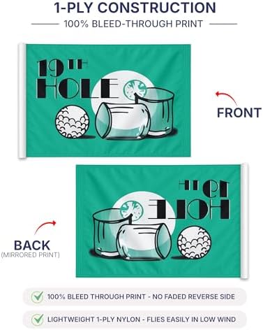 AGAS 19th Hole Golf Flag with Golf Tube Insert - Image 3