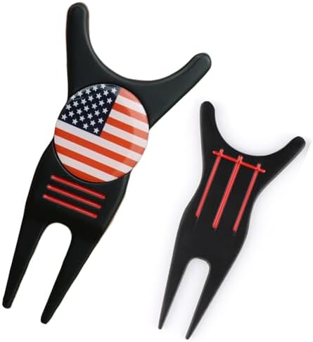 Golf Divot Repair Tool with Removable Magnetic Golf Ball Marker Alignment by Unknown