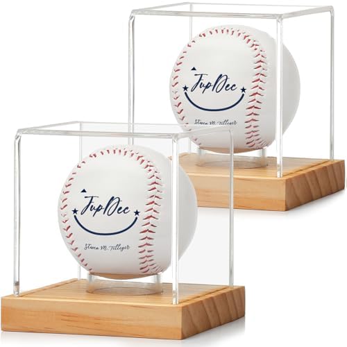 Baseball Display Case, Autograph Baseball Stand Box by JupDec