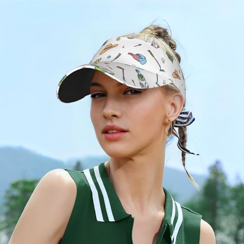 Sports Sun Visor Hats Adjustable Men Women Lightweight Packable Cooling Empty - Image 5