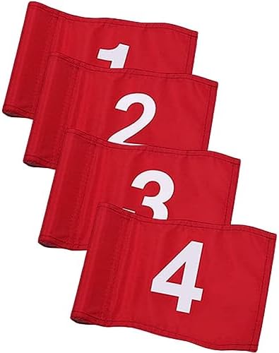 jojofuny 4Pcs Numbered Golf Flags by jojofuny