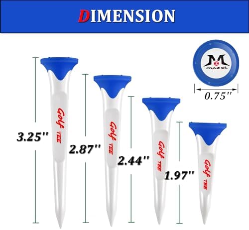 MAZEL Plastic Golf Tees 8 Pack｜Excellent Durability and Stability Plastic Tees - Image 3
