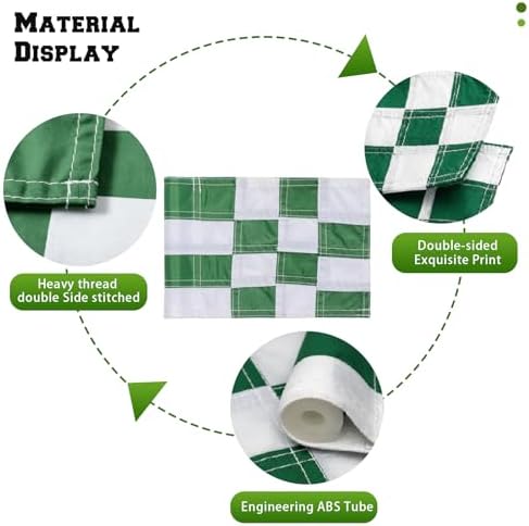 AZCOVER 3 Pack Checkered Golf Flag 8x6 Inch - Image 3
