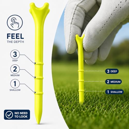 100/150 Pack Professional Plastic Golf Tees 3-1/4", Premium Durable Golf Tee - Image 3