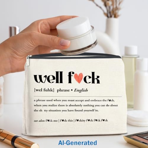 YeleY Funny Quote Makeup Bag Gift, Humorous Cosmetic Pouch - Image 6