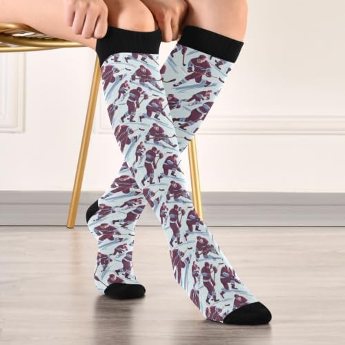 White Baseballs Stitching Compression Sock - Image 3