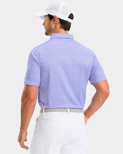 Obla Men's Golf Shirt Short Sleeve Dry Fit Collared Polo Shirts - Image 4