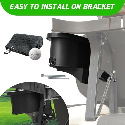 No-Drill Golf Cart Ball & Club Cleaner, Clamp-On Golf Club Head and Ball Washer - Image 3