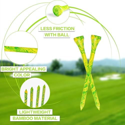 FINGER TEN Stylish Golf Tees Wood 100 Pack - Image 3