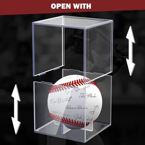 Leffis 2 Pack Baseball Display Case, Acrylic Baseball Holder Display Box - Image 5