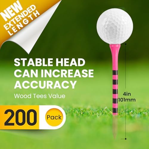 Golf Tees Wood Extra Long 4 Inch 200 Pack - Image 2