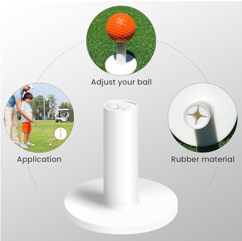 FINGER TEN Rubber Golf Tees for Mats Driving Range 5 Pack - Image 6