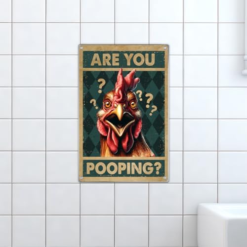 Are You Pooping Chicken Metal Sign - Image 6