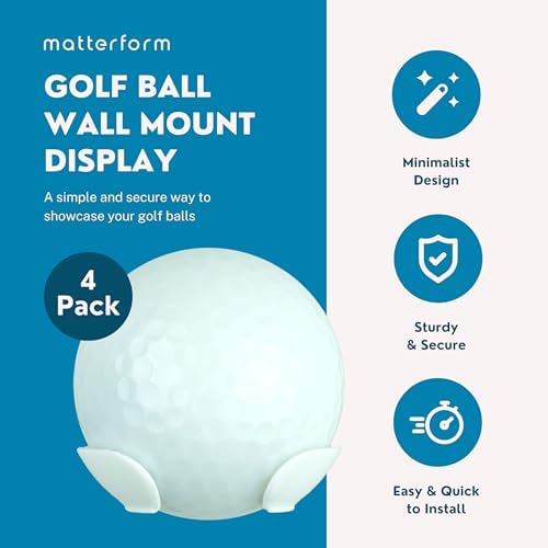 Golf Ball Wall Mount Display | Wall Holder Brackets - Image 2