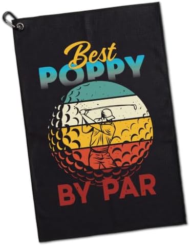 Best Poppy By Par Funny Men Dad Sports Golf Towel by GEYGIE