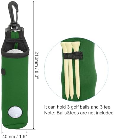 PATIKIL Golf Ball Carry Bag Golf Tee Holder Pouch Portable Neoprene Golf Ball - Image 2