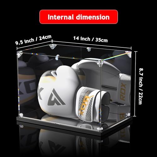 KOLIPI Acrylic Boxing Glove Display Case 14x9.5x8.7 in - Image 5