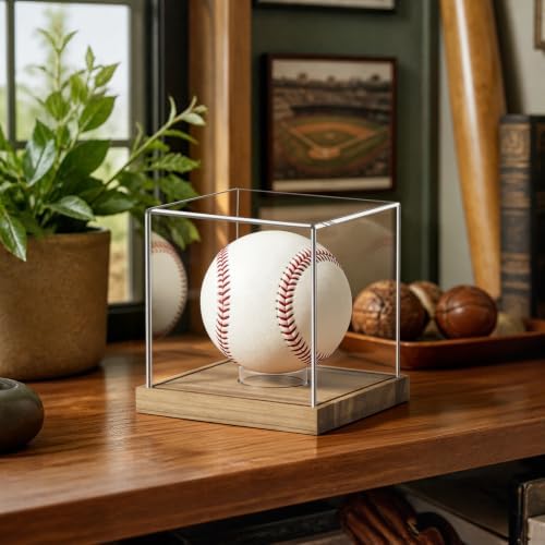 Hooqict Baseball Display Case Clear Acrylic Baseball Holder Display Case UV - Image 5