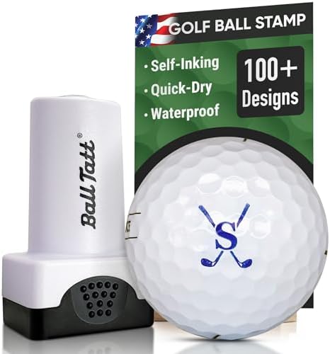 Golf Ball Stamp Personalized Monogram Initial Self-Inking Marker Quick Dry by BallTatt